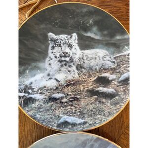 Charles Fracé "Spiritual Heir" Collector Plate w/ COA Snow Leopard Cub